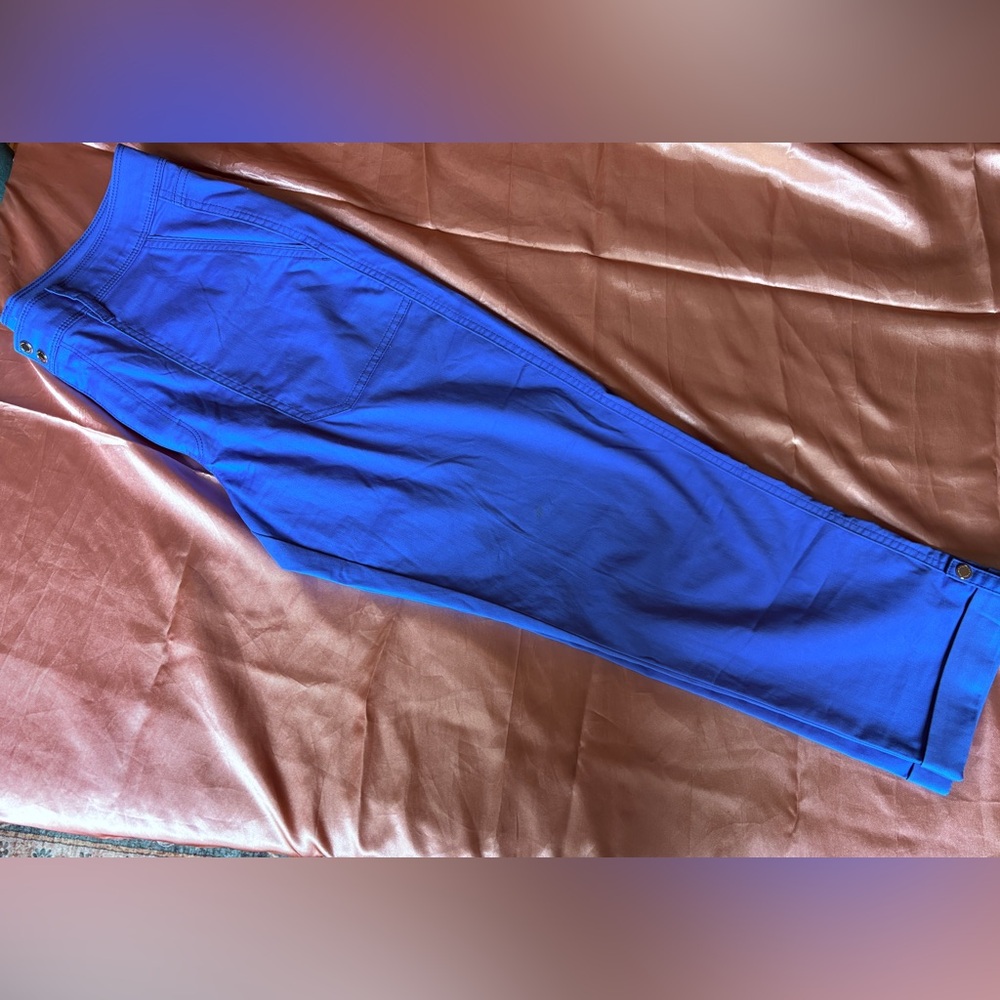 White House Black Market Cropped Pants in Vibrant Blue